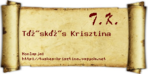 Tüskés Krisztina névjegykártya