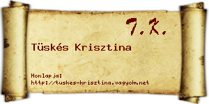 Tüskés Krisztina névjegykártya