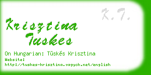 krisztina tuskes business card